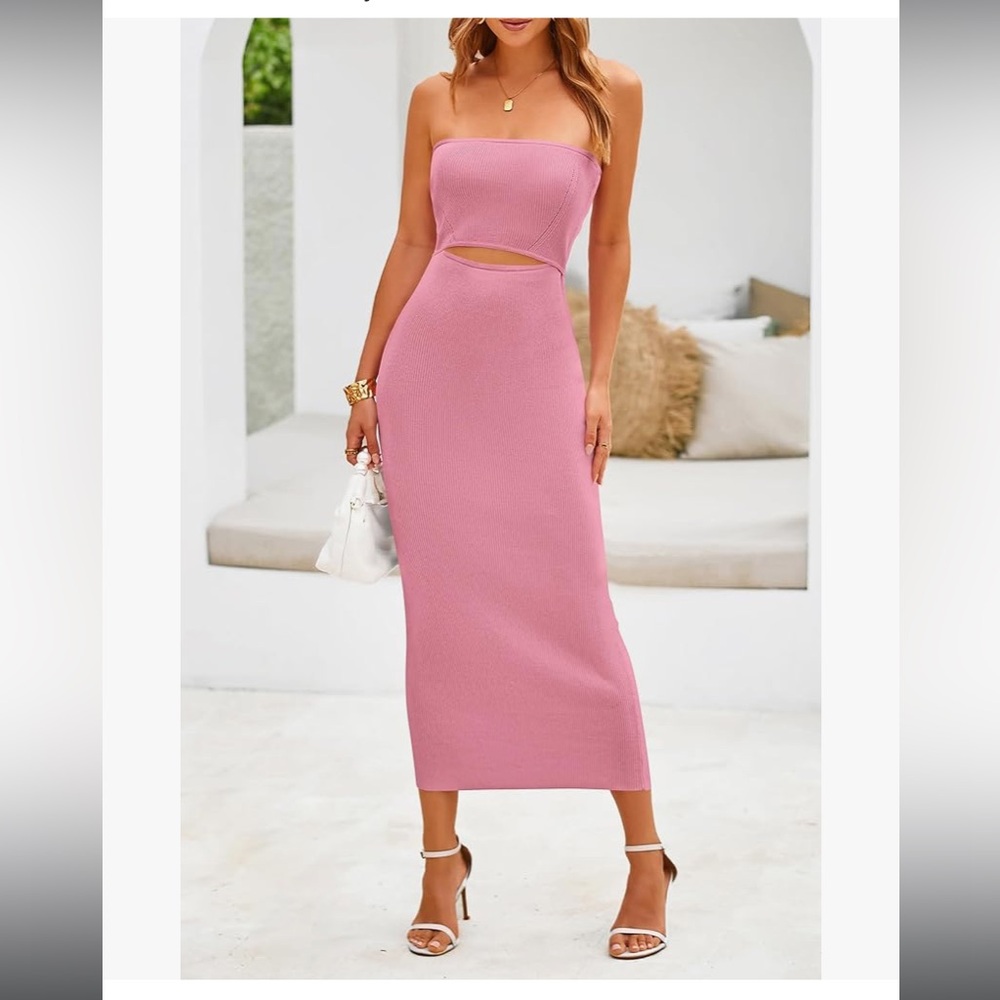 Pretty garden Chic Pink Maxi dress
